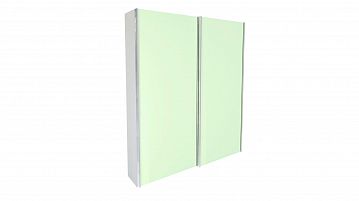Гардеробная Keep (Кип), слайдинг, модуль 100*236*058, набор 1, цвет Белый + Дверь ЛДСП Зеленый мятный